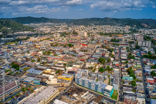Fototapeta Naklejka Na Ścianę i Meble -  Aerial View of the Downtown Centro Caguas, Puerto Rico