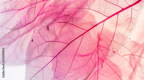 Close-up image background of transparent leaf veins © vannet