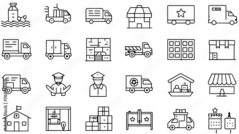 Shipping and delivery service vector icon