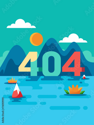 The error 404 template water background showcases a tranquil body of water with ripples and a serene blue hue.