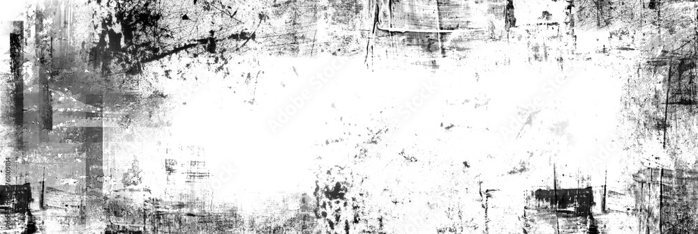 An abstract grunge background header with scratches and cracks on a transparent layer.