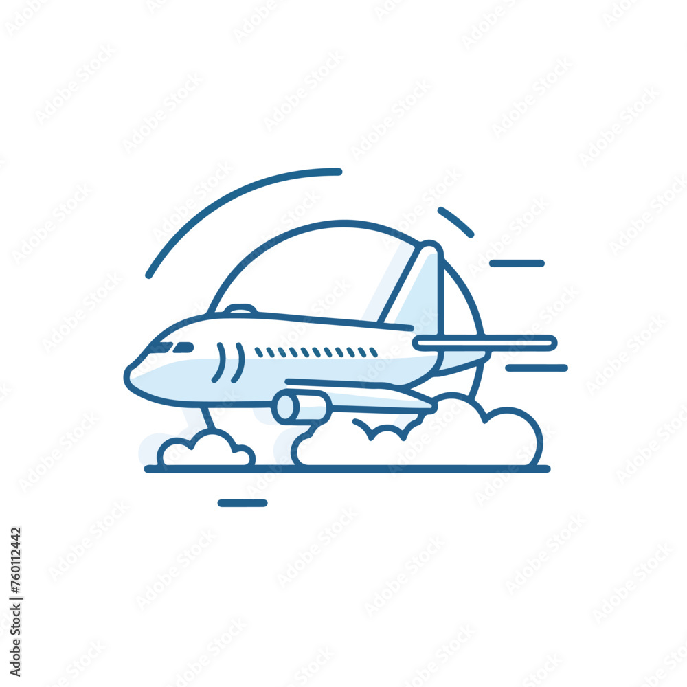 Travel insurance icon. Linear vector illustration f