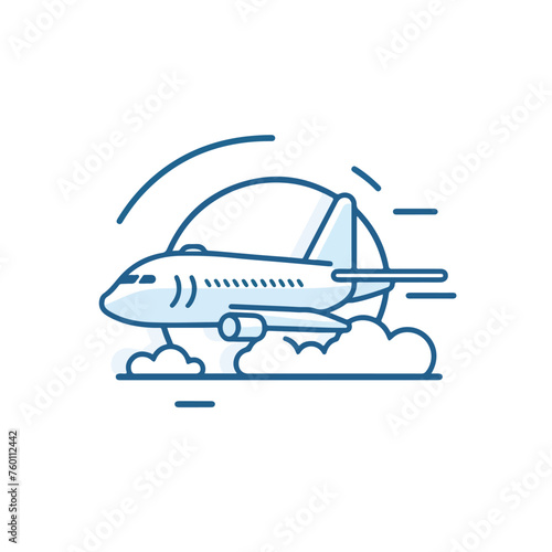 Travel insurance icon. Linear vector illustration f