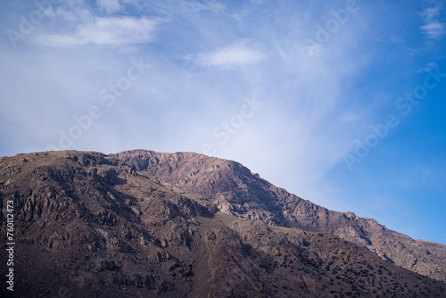 Landscape view of Atlas Mountains outside of Marrakesh, Morocco 