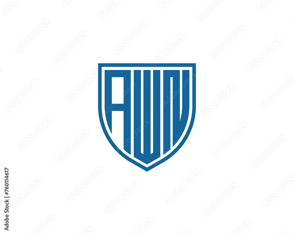 AWN logo design vector template AWN logo design vector template
