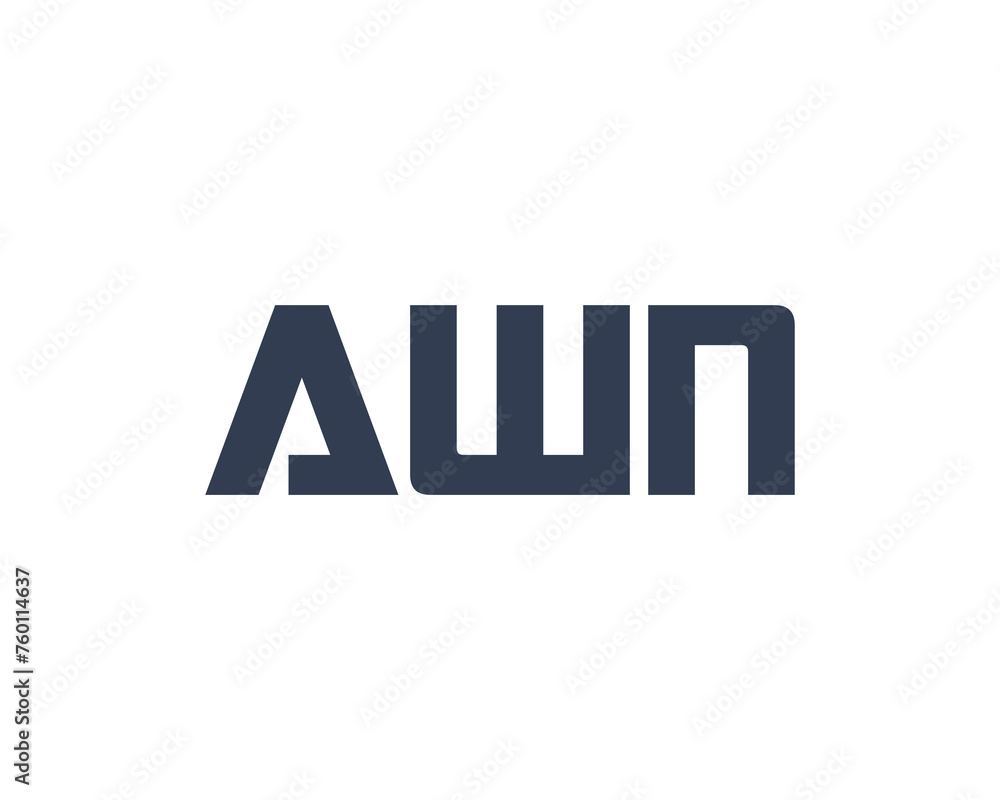 AWN logo design vector template AWN logo design vector template
