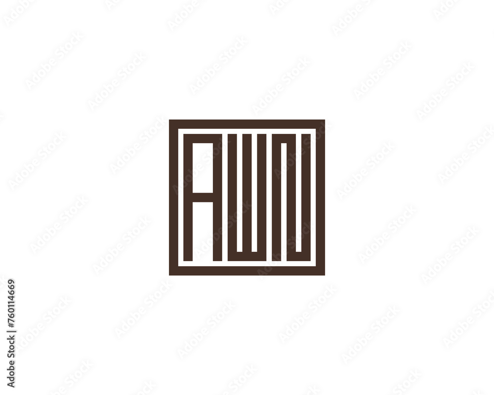 AWN logo design vector template