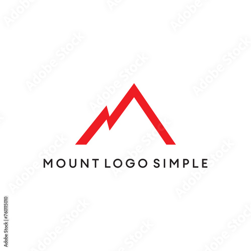 Mount simple logo vector image