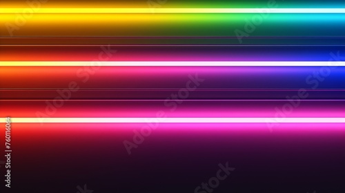 Horizontal neon tubes casting smooth gradient light create an image of warmth and technological sophistication