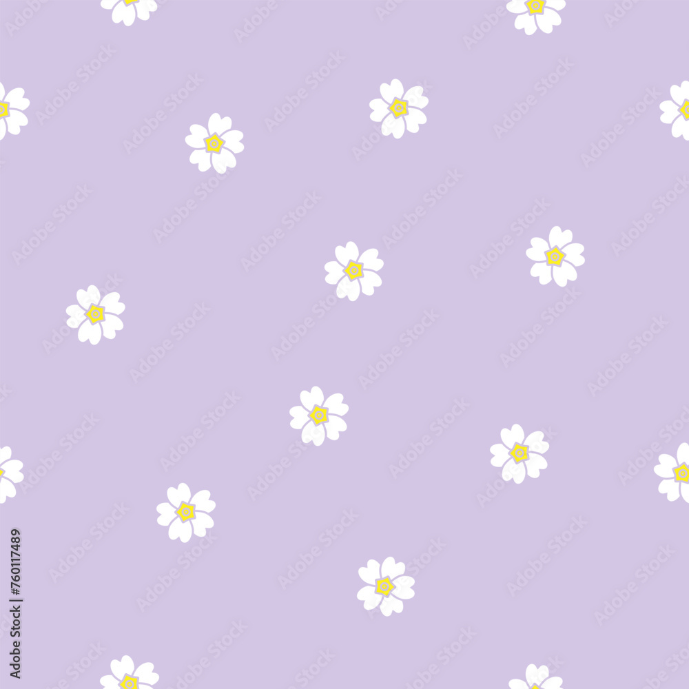 Fototapeta premium Primula. Colorful Primroses. Primula vulgaris. Seamless pattern.