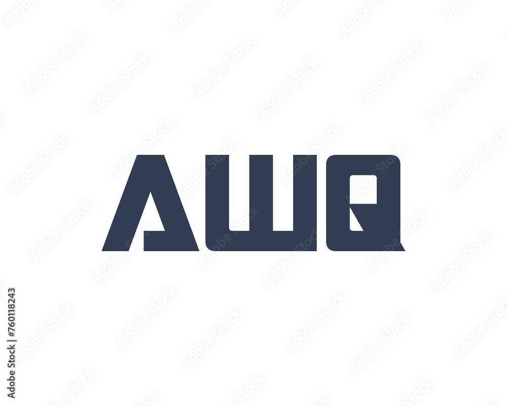 AWQ logo design vector template
