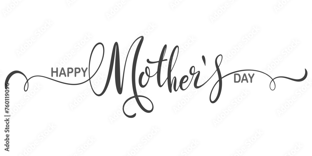 Happy Mothers Day lettering . Handmade calligraphy vector illustration. Mother's day card Happy Mothers Day lettering . Handmade calligraphy vector illustration. Mother's day card