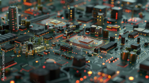 detail shot of a circuit board