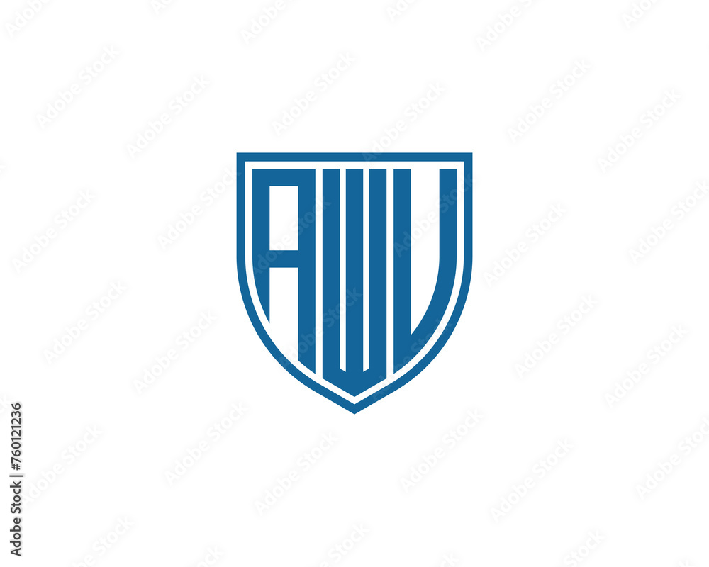 AWU logo design vector template AWU logo design vector template