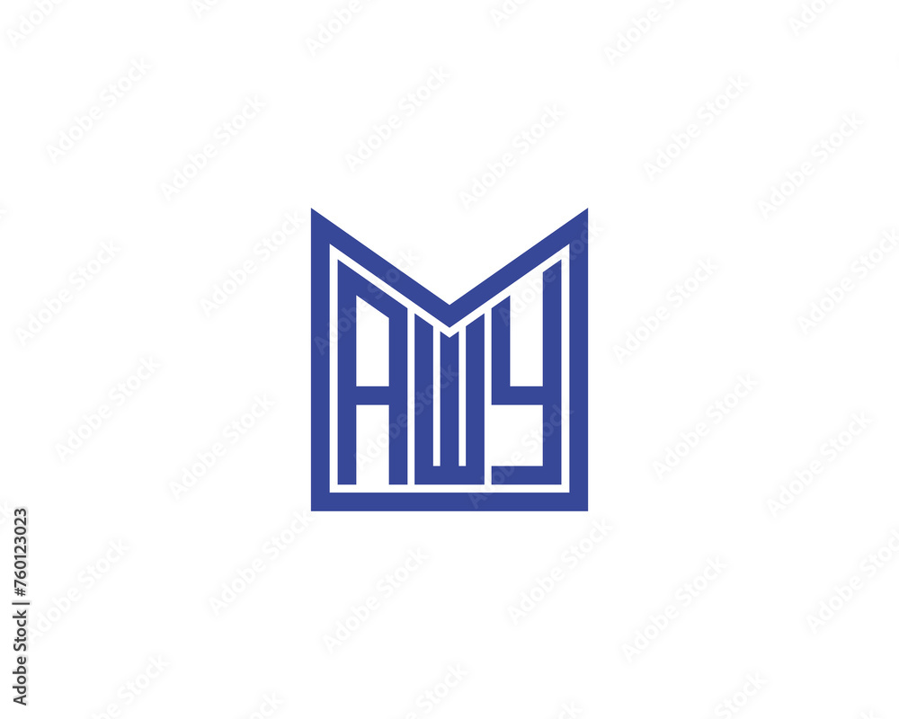 AWY logo design vector template AWY logo design vector template