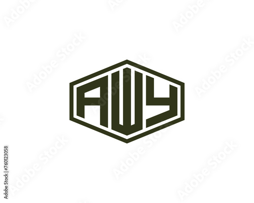 AWY logo design vector template photo