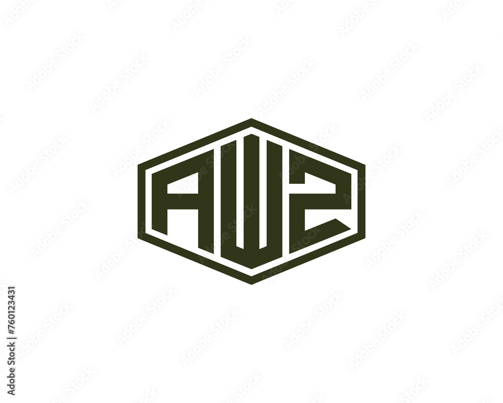 AWZ logo design vector template AWZ logo design vector template