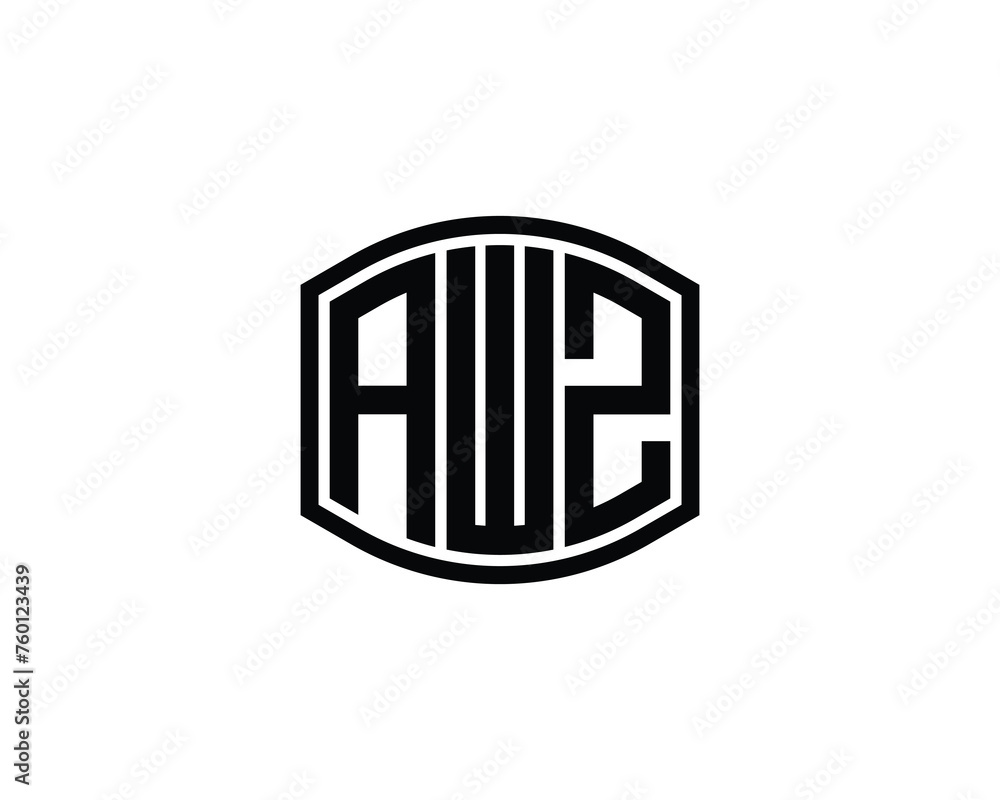 AWZ logo design vector template