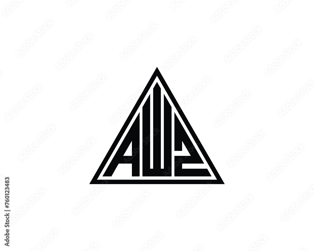 AWZ logo design vector template AWZ logo design vector template