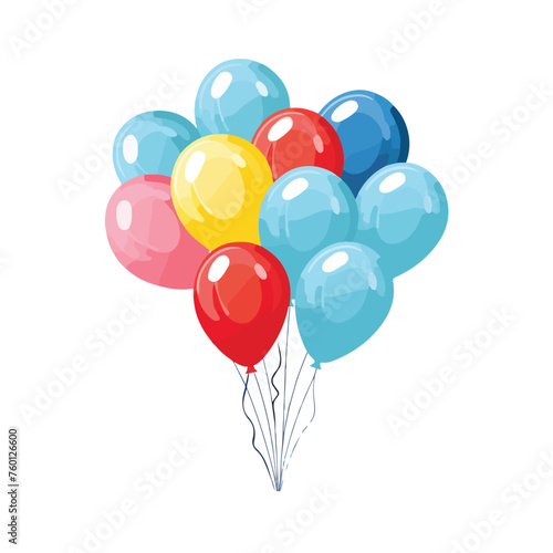 Vector flat balloon birthday icon illustration part