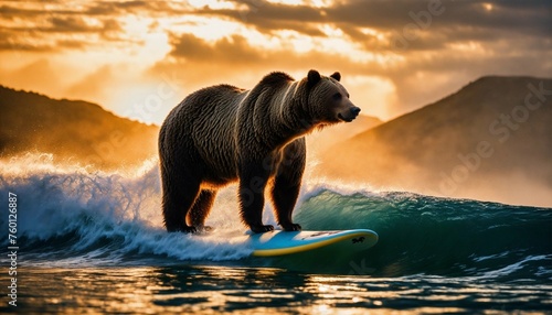 bear in the sunset
