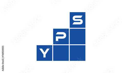 YPS initial letter financial logo design vector template. economics, growth, meter, range, profit, loan, graph, finance, benefits, economic, increase, arrow up, grade, grew up, topper, company, scale photo
