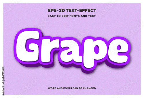Grape 3D Text Effect.
