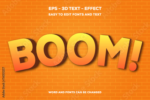 Boom 3D Text Effect.