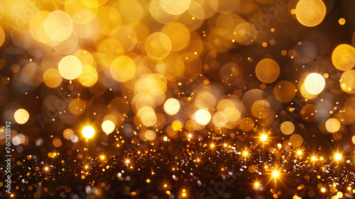 Christmas glowing Golden Background.  © Creative artist1