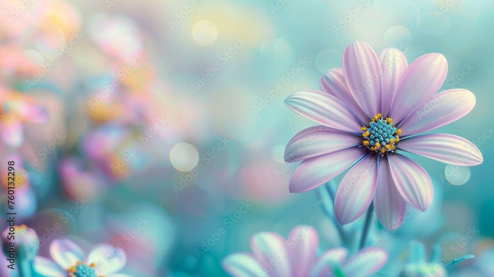 flower on soft pastel color 