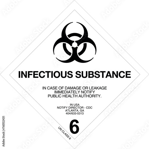 ADR Class 6, Infectious substance vector sign.