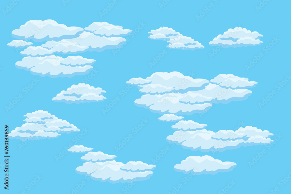 Cloud sky scene background vector simple cloud illustration template design Cloud sky scene background vector simple cloud illustration template design