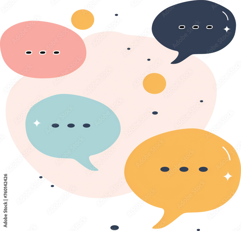 illustration of speech bubbles isolated. illustration of speech bubbles isolated.