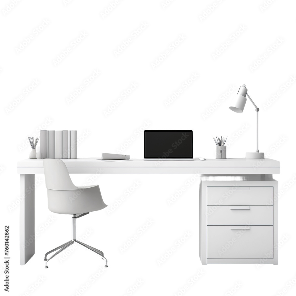 computer desk and computer chair isolated on white background computer desk and computer chair isolated on white background