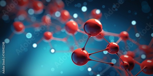 3d rendering of molecule structure. Science and medical background with molecules.