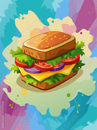 A delicious sandwich sits on a plate next to a glass of water, creating a refreshing and satisfying meal against a neutral background.