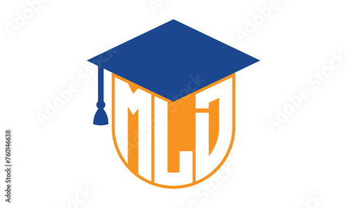 MLD initial letter academic logo design vector template. school college logo, university logo, graduation cap logo, institute logo, educational logo, library logo, teaching logo, book shop, varsity	
 photo