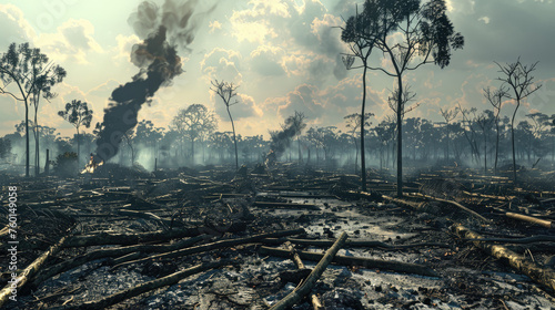 Devastation of Earth's Lungs., news, illustration, image, article, newspaper