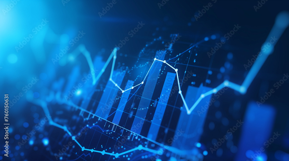 © Super Stocks - Abstract glowing big data forex candlestick chart on blurry city backdrop. Trade, technology, investment and analysis concept © Super Stocks - Abstract glowing big data forex candlestick chart on blurry city backdrop. Trade, technology, investment and analysis concept