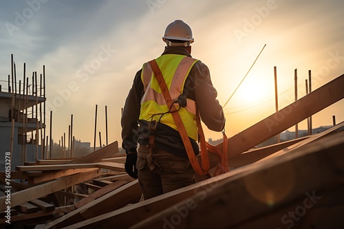 back view of construction worker
