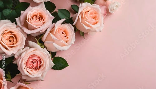 Soft and pastel rose bouquet  blossoming flowers for summer festive background and floral card