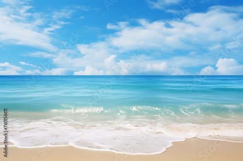tropical beach with a seascape