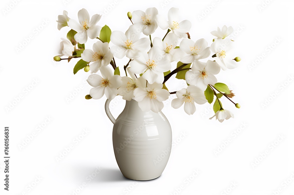 vase with beautiful white flowers