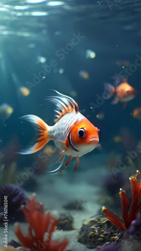 fish swimming in aquarium © Image Studio