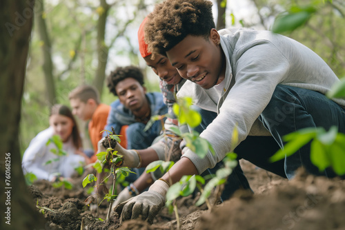 Youth Volunteering for Environmental Conservation, Planting Trees Together