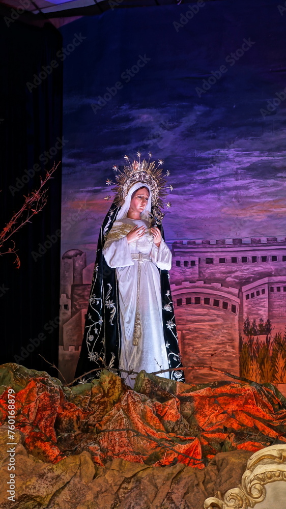 Fototapeta premium Altar of Veneration of Virgin Mary of San Bartolomé Becerra. Antigua Guatemala 