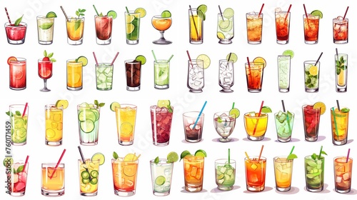 This extensive collection of drink illustrations spans a wide range, suitable for various tastes and occasions