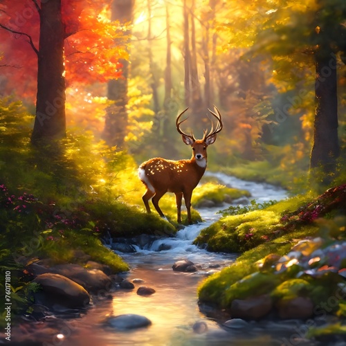 deer in autumn forest