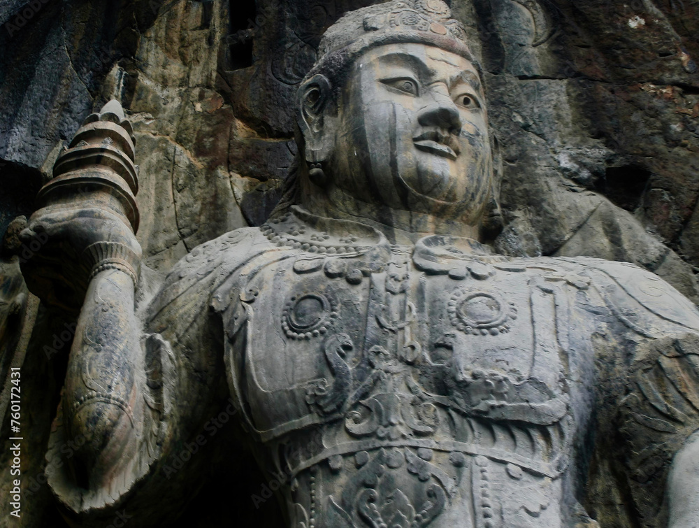 Fototapeta premium Fengxian Temple The Biggest Cave Of Longmen Grottoes Luoyang Henan China
