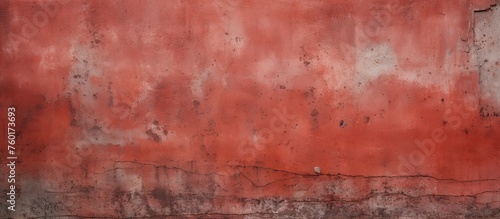 A close up of a brick wall with a deep red hue and various stains, resembling a natural landscape painting with hints of brown and peach tones